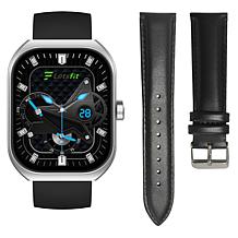 LetsFit E46 Smart Watch with Band and Charger Set of 2 - Silver