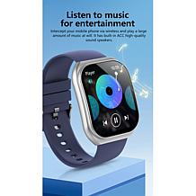 LetsFit E46 Smart Watch with Band and Charger Set of 2 - Silver