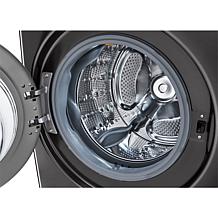LG 4.5-Cu. Ft. Front Load Washer with Steam Technology - Black Steel