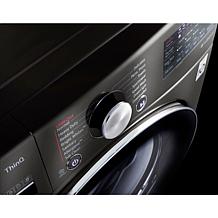 LG 5.0-Cu. Ft. Front Load Washer with Built-In Intelligence - Black...
