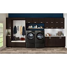LG 5.0-Cu. Ft. Front Load Washer with Built-In Intelligence - Black...