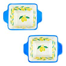 Lidia's Kitchen 2-pack Small Ceramic Loaf Pans
