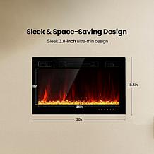 Lifesmart 1500-Watt 30" Electric Fireplace Heater