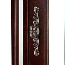 Lighted Corner Curio Cabinet with Mahogany Finish
