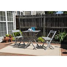 Linon Bea 3-piece Indoor/Outdoor Square Table Set