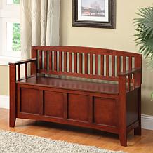 Linon Home Claudia Storage Bench - Brown