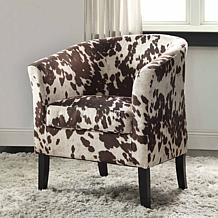 Linon Home Jackson Cow-Print Club Chair - Brown
