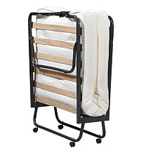 Linon Home Nelson Folding Bed with Memory Foam - White