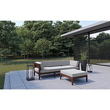 Linon Thea Outdoor 4-piece Sectional Set with Cushions