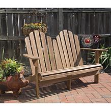 Linon Trent Outdoor Adirondack Double Bench