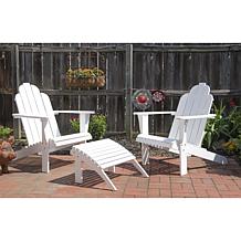 Linon Trent Outdoor Adirondack Ottoman Foot Rest