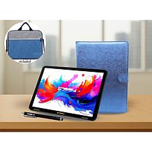 LINSAY 10.1" IPS 256GB Octa-Core Tablet w/Keyboard, Briefcase & Stylus