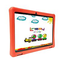 LINSAY 10.1" Octa Core 128GB Tablet Bundle with Red Kids Defender Case