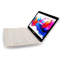 LINSAY 10.1" Octa Core 256GB Tablet with Brown Croco Keyboard