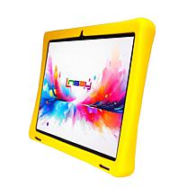 LINSAY 10.1" Octa Core 256GB Tablet with Yellow Kids Case and Backpack