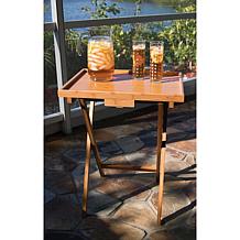 Lipper 2-pc Bamboo Lipped Snack Tables