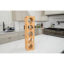 Lipper 5-Bottle Bamboo Stacking Wine Rack