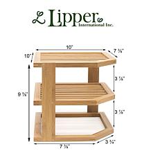 Lipper Bamboo 3-Tier Corner Shelf