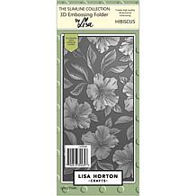 Lisa Horton That Craft Place Hibiscus Embossing Folder w/ Cutting Die