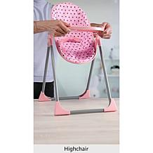 Lissi Baby Doll 6-in-1 Convertible Highchair Play Set