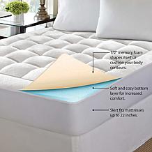 LoftWorks 1.5" Washable Memory Foam Mattress Pad - King