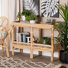Lombok Natural Rattan Console Table 39.4" W x 15" D x 30.1" H