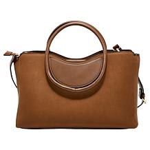 London Fog Raily Faux Suede Tote Handbag with Strap