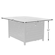 Longmont Aluminum Rectangular LPG Fire Pit