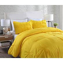 Lotus Home Bacteria Reducing WaterResistant Pintuck Comforter Set F/Q