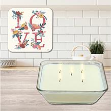 Love Letters VII 6.5x6.5 Artboard Lid & 20oz Candle Set