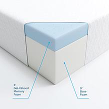 LUCID Comfort Collection 12" Gel Memory Foam Mattress - Twin XL