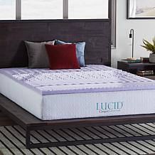 LUCID Comfort Collection 2" Zoned Lavender Memory Foam Topper - Queen