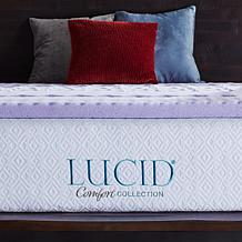 LUCID Comfort Collection 2" Zoned Lavender Memory Foam Topper - King