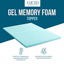 LUCID Comfort Collection 3" Gel Memory Foam Mattress Topper - Twin