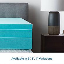 LUCID Comfort Collection 4" Gel Memory Foam Mattress Topper - Twin