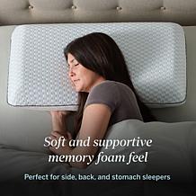 Lucid Comfort Collection Bamboo Charcoal Gel Memory Foam Pillow, Queen