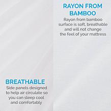 LUCID Comfort Collection Bamboo Jersey Mattress Protector - Full