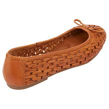 Lucky Brand Mogeni Leather Woven Ballet Flat