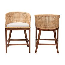 Lumajang Counter Stool with Natural Rattan Frame