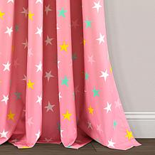 Lush Décor Blackout Window Curtain Panel 95x52 - Unicorn Rainbow Star