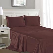Luxury Home Silky Soft Satin 4-Piece Sheet Set- Full
