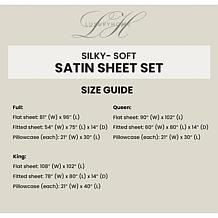 Luxury Home Silky Soft Satin 4-Piece Sheet Set- Full