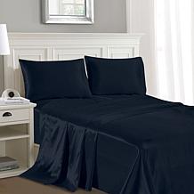 Luxury Home Silky Soft Satin 4-Piece Sheet Set- King