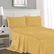 Luxury Home Silky Soft Satin 4-Piece Sheet Set- Queen