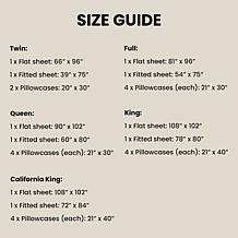Luxury Home Ultra Soft 6-Piece Microfiber Sheet Set - Cal King