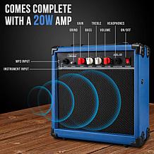 LyxPro 39" Electric Guitar Kit w/20W Amp & Electric Guitar Accessories