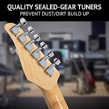 LyxPro 39" Telecaster Electric Guitar, Full-Size Paulownia Wood Body