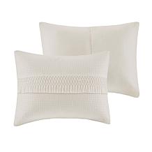 Madison Park Amaya 3-Pc Seersucker Comforter Set Ivory Full/Queen