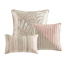 Madison Park Amherst 7-Piece Comforter Set Blush/Taupe Cal King