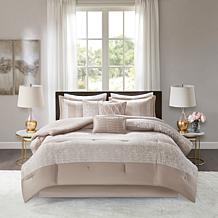 Madison Park Ava 7 Piece Chenille Jacquard Comforter Set King